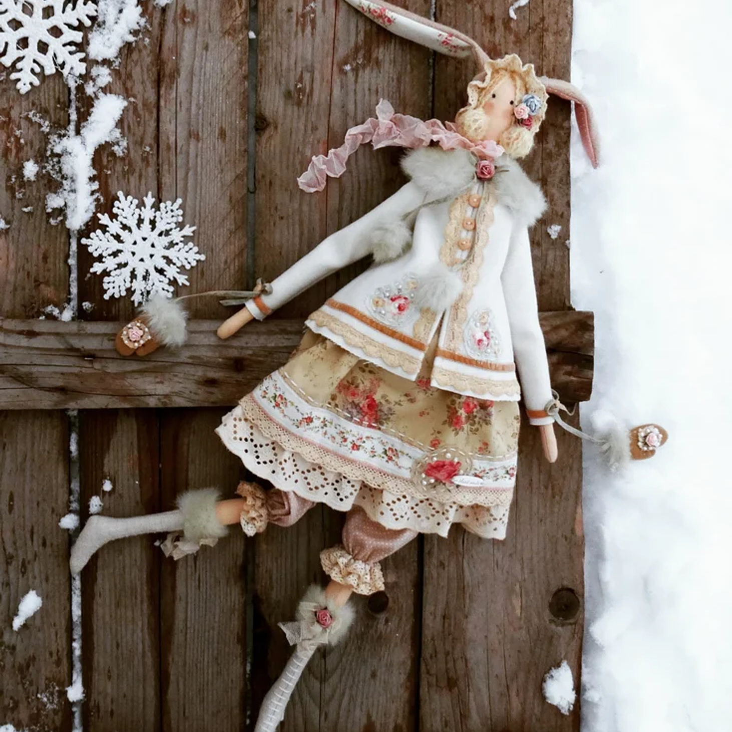 Интерьерная кукла "Зайка" - фотография товара