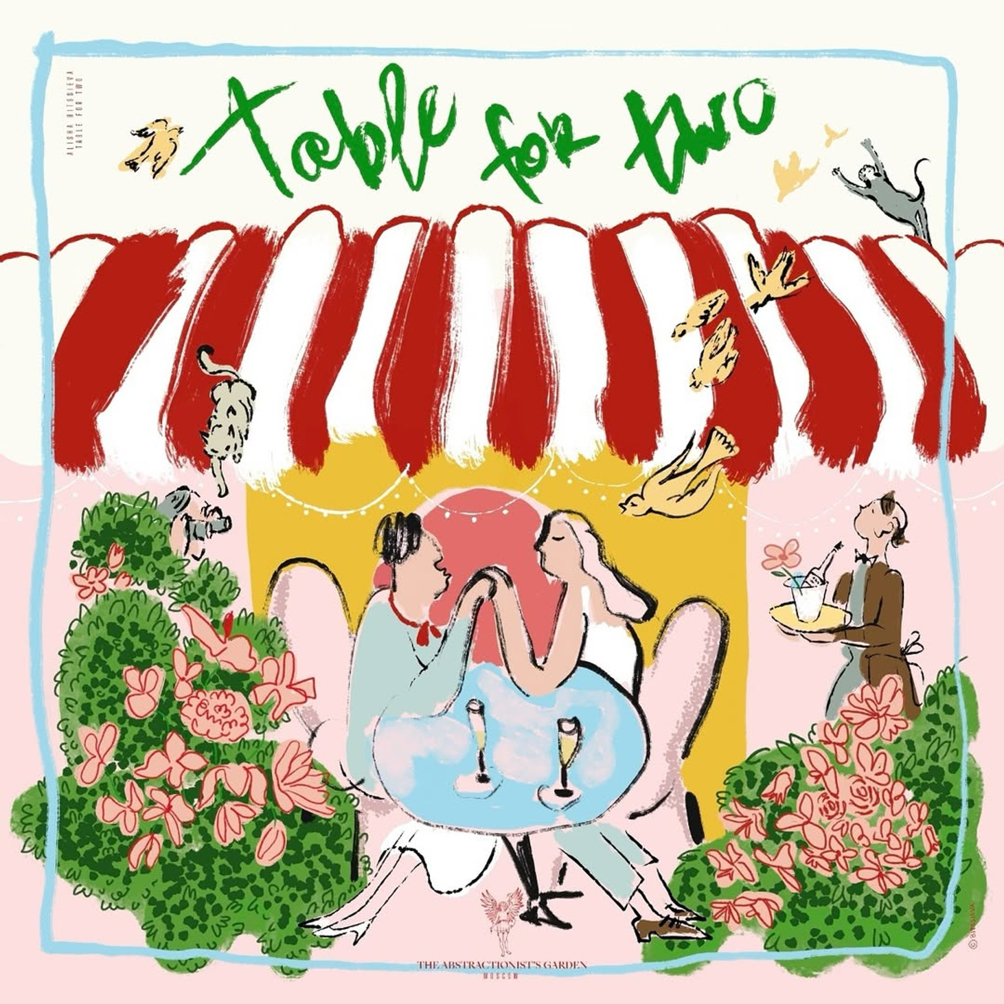 Платок «Столик на двоих» - фотография товара