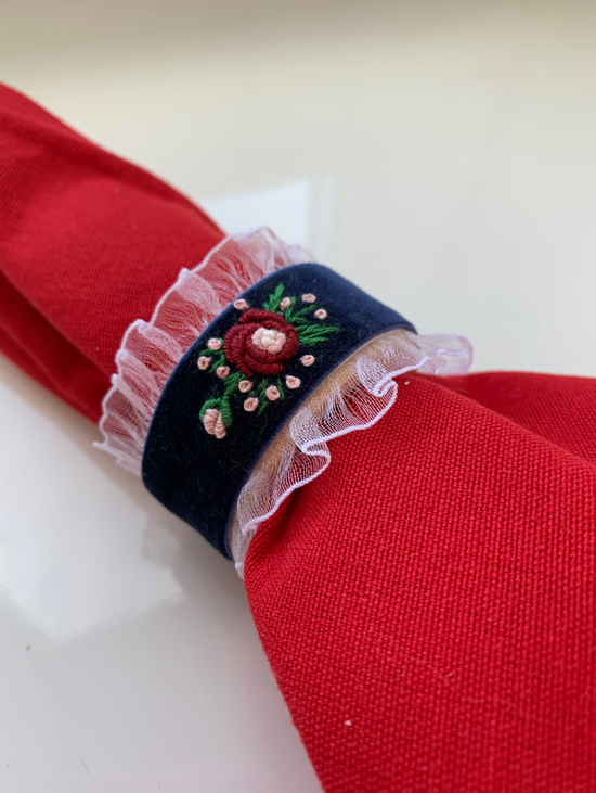 Кольца для салфеток «Розы на бархате»