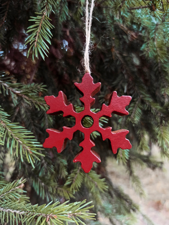 Елочная игрушка "Снежинка 7"