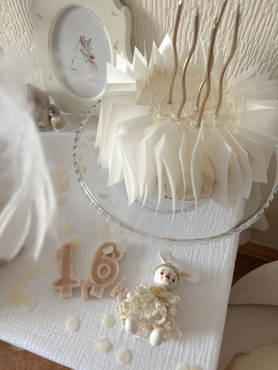 Игрушка "Зайка-Ангел" миниатюра  12 см