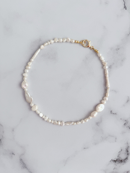 Чокер из натурального жемчуга «Мраморное море»