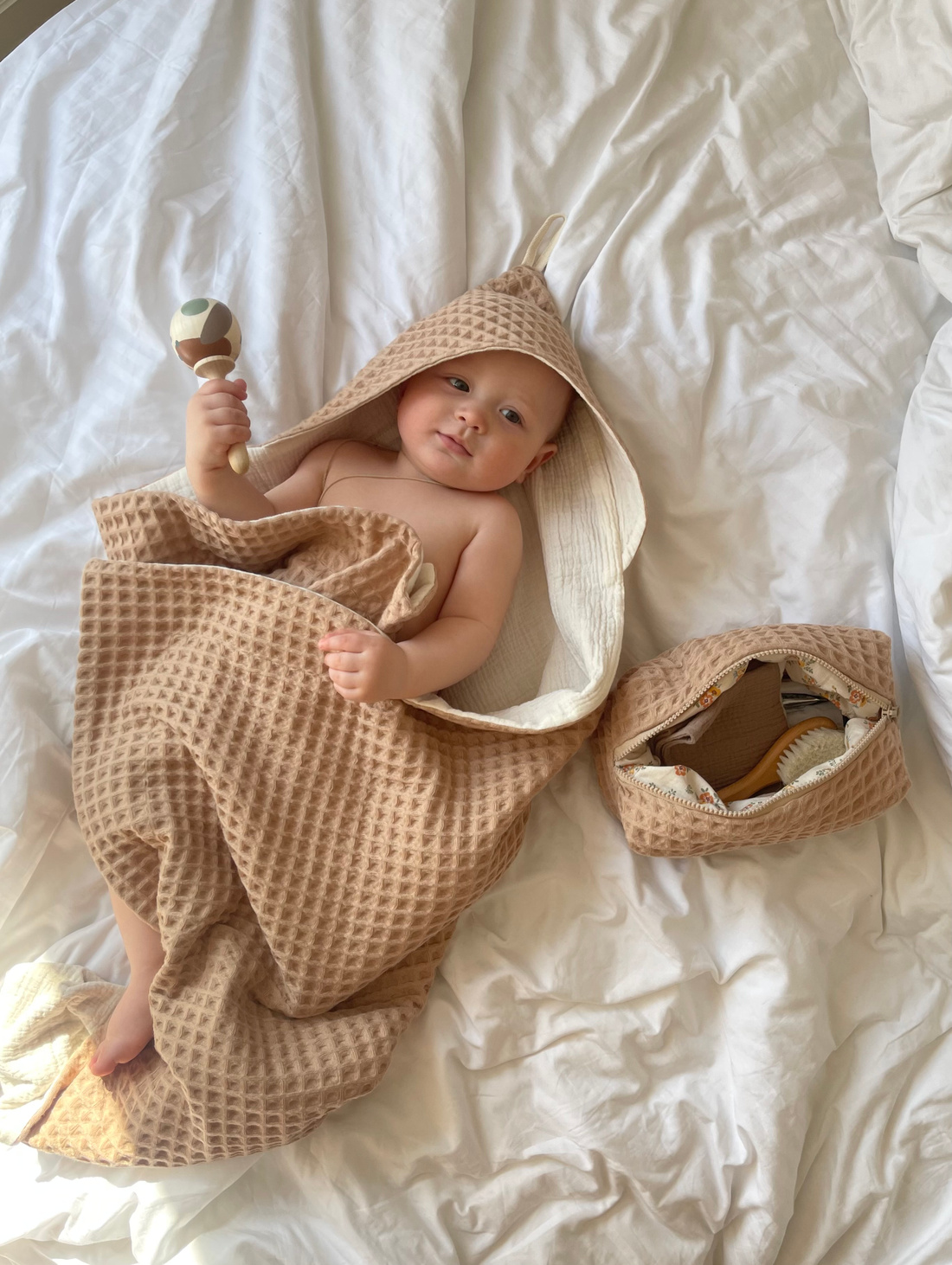 Вафельный банный сет “Caramel” - фотография товара