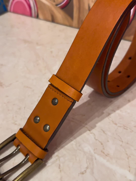 Мужской кожаный ремень "Orange"