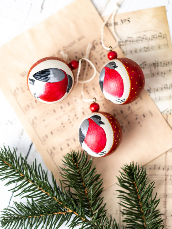 Ёлочный шар "Снегирь"