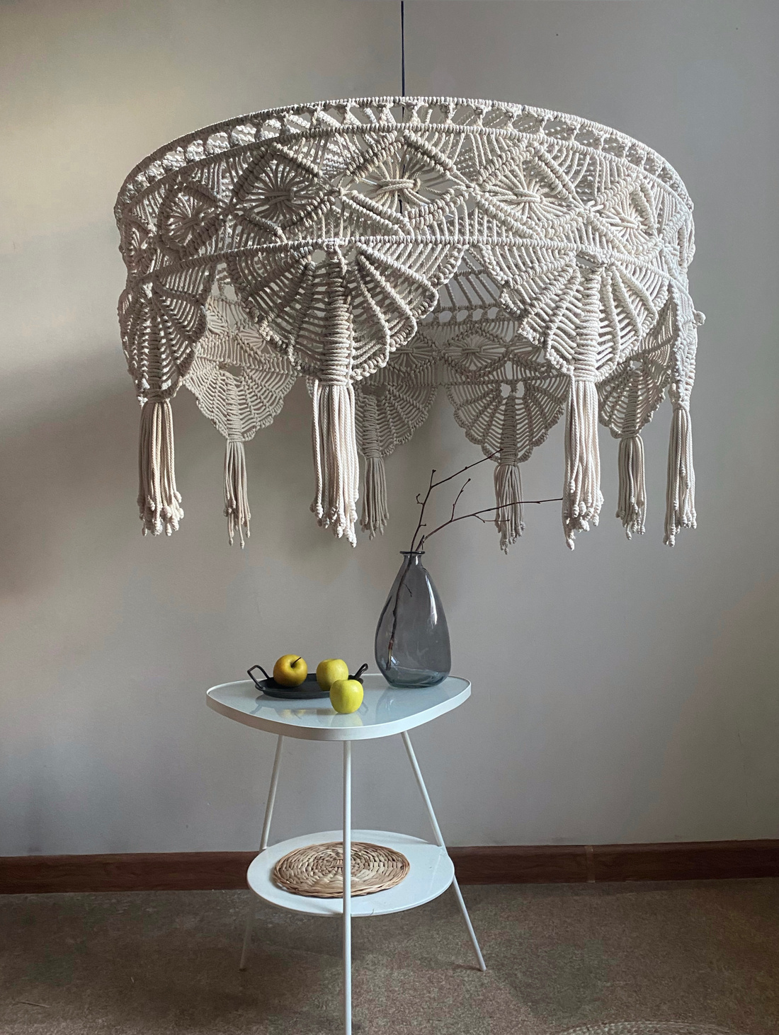 Большой абажур макраме - фотография товара