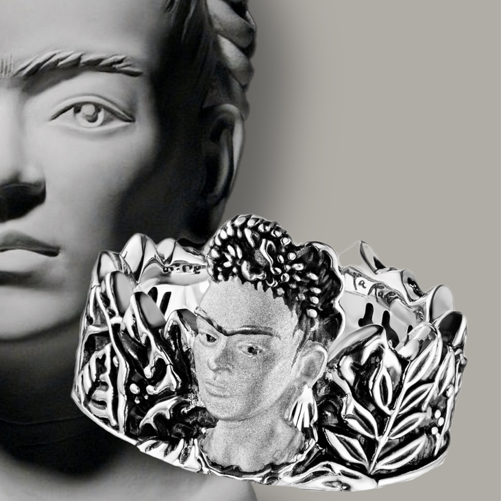 Кольцо серебряное FRIDA KAHLO - фото товара