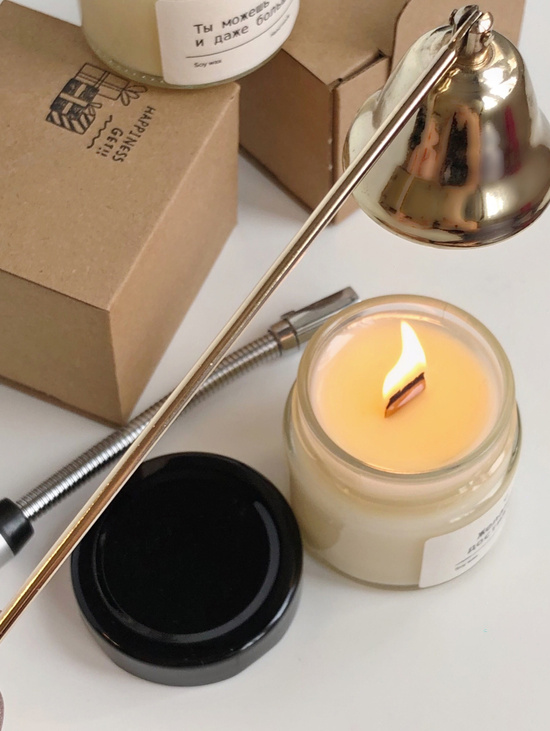 Ароматическая свеча «Наслаждайся», Зеленый чай с мятой и лимоном