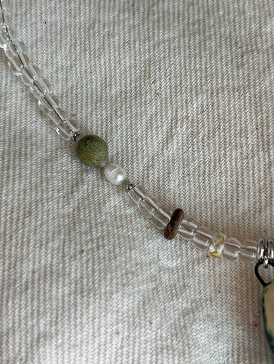 Колье «Авокадо» с керамической подвеской