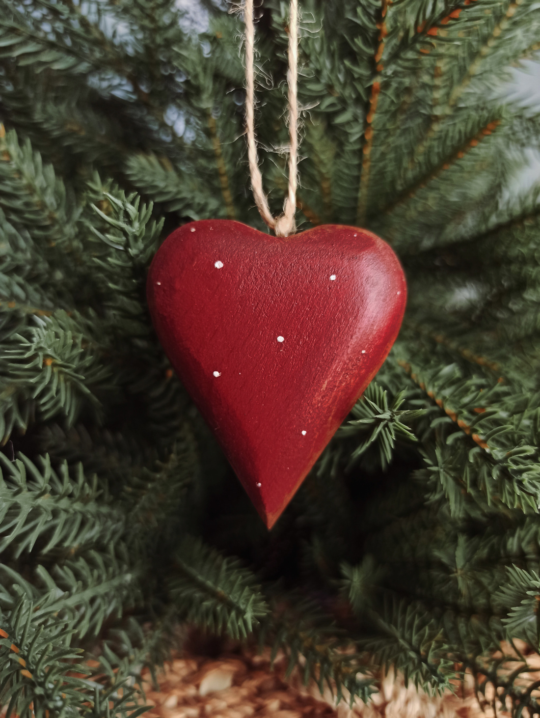 Елочная игрушка "Сердечко среднее" - фотография товара