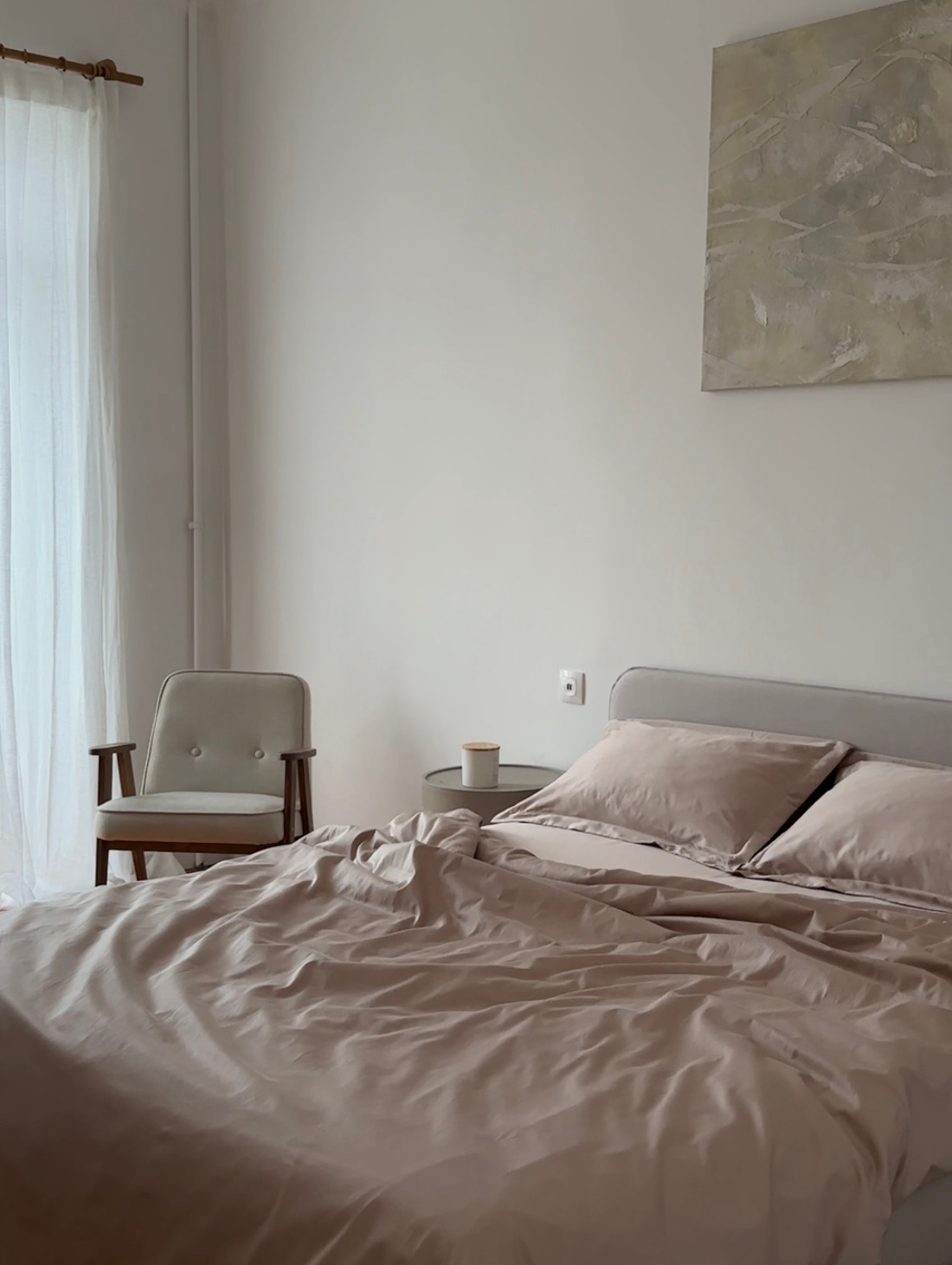 Комплект постельного белья "Крем" - фотография товара