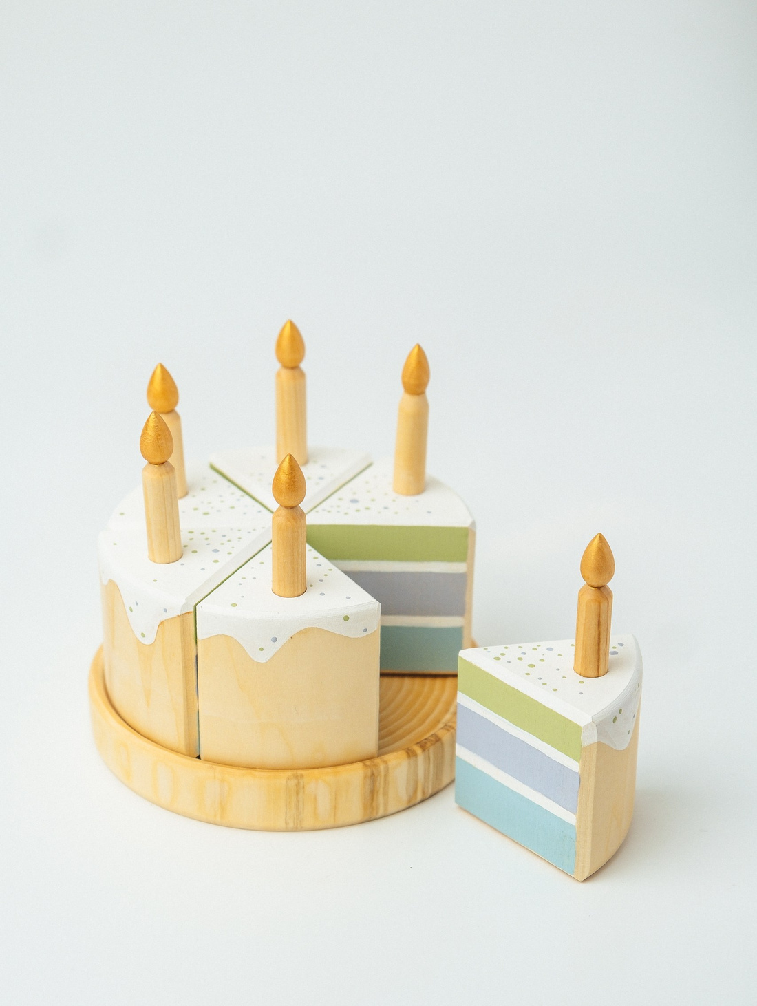 Деревянная игрушка "Торт" - фотография товара