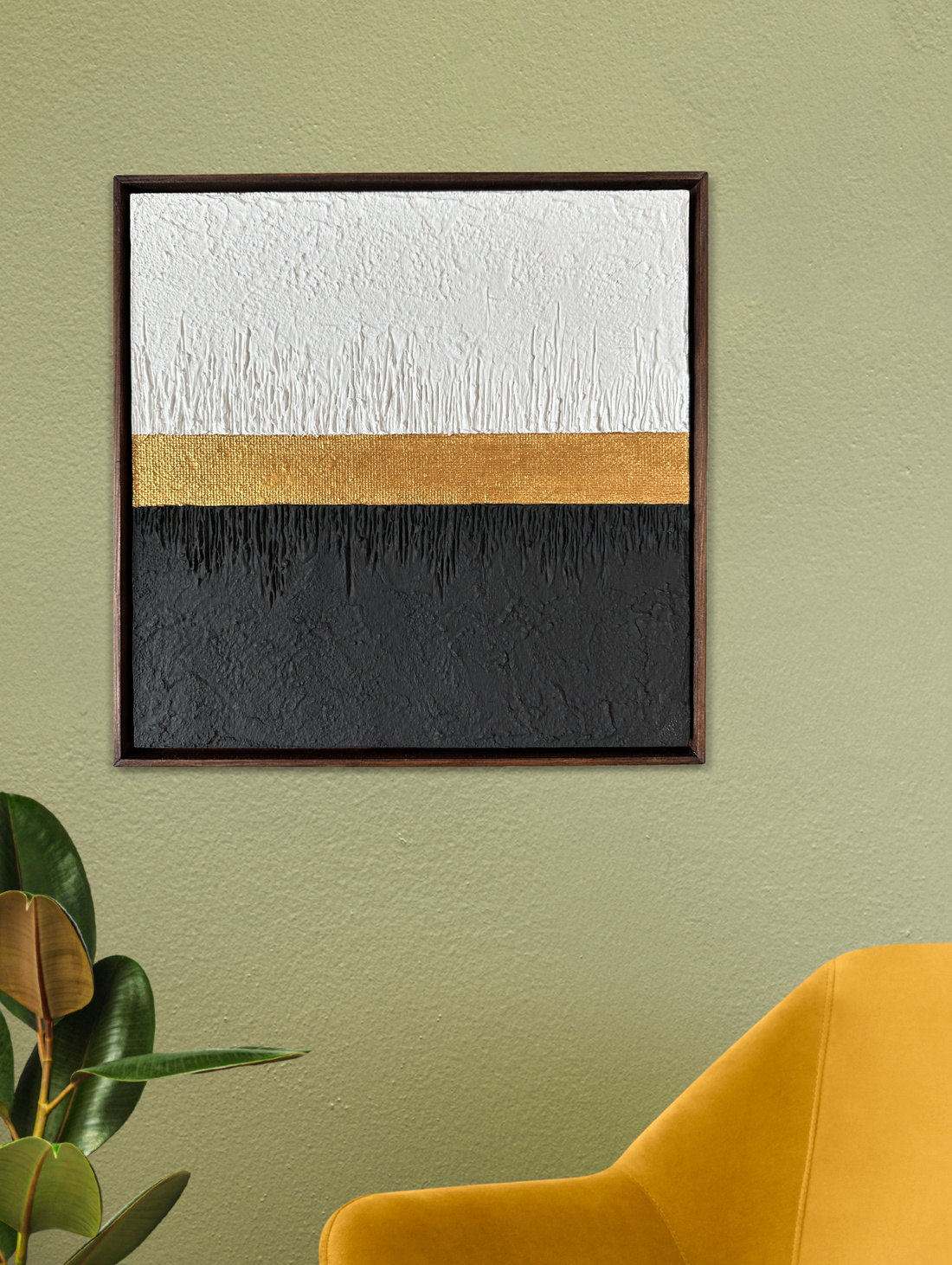 Картина текстурная «Золотая середина» - фотография товара