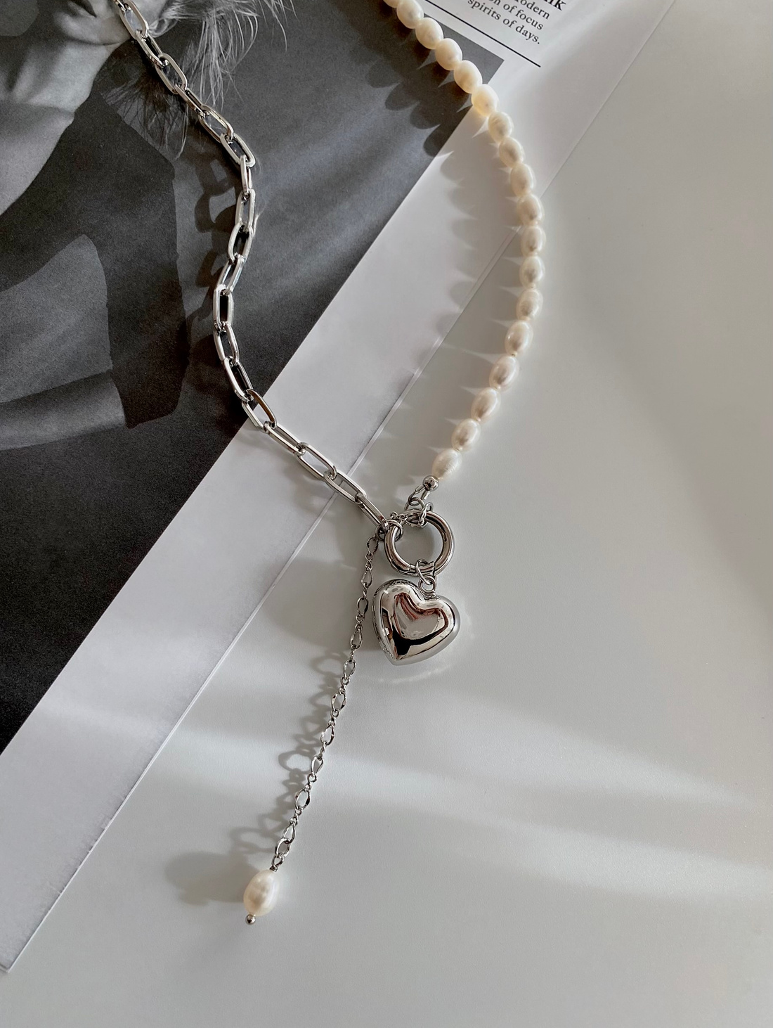 Колье из жемчуга «Love» - фотография товара