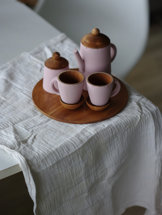 Набор для чаепития из дерева