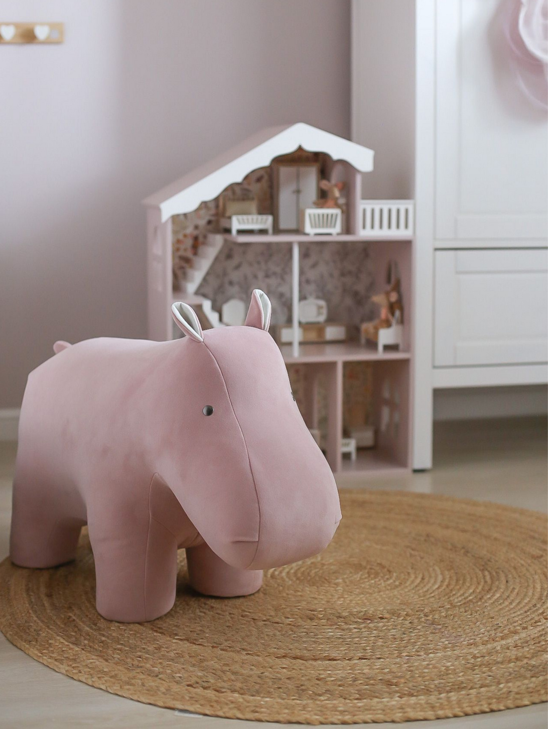 Детский пуфик-игрушка Бегемот - фотография товара