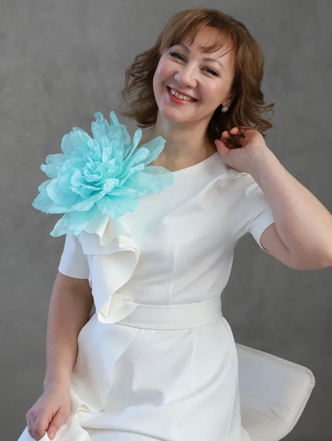 Брошь-пион My love - фотография товара