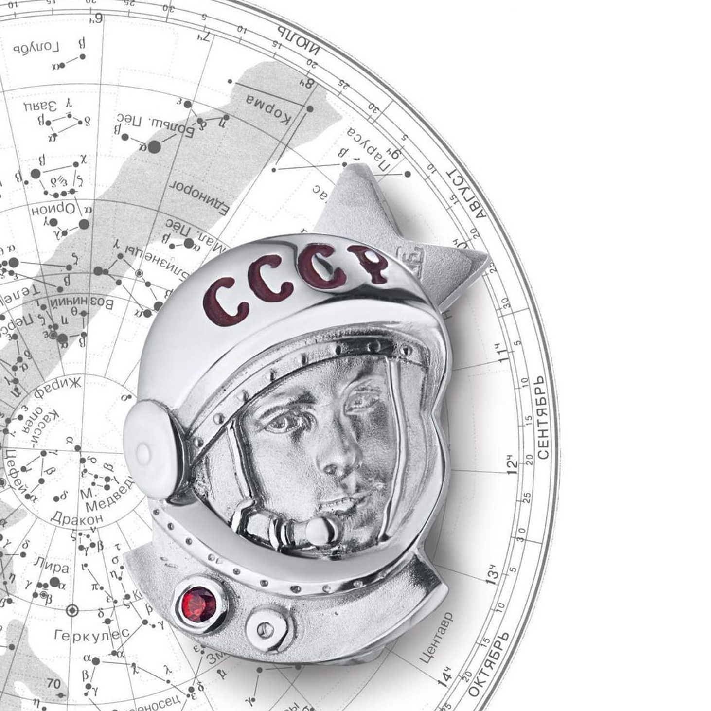 Моносерьга серебряная LEGENDA №1 - фотография товара