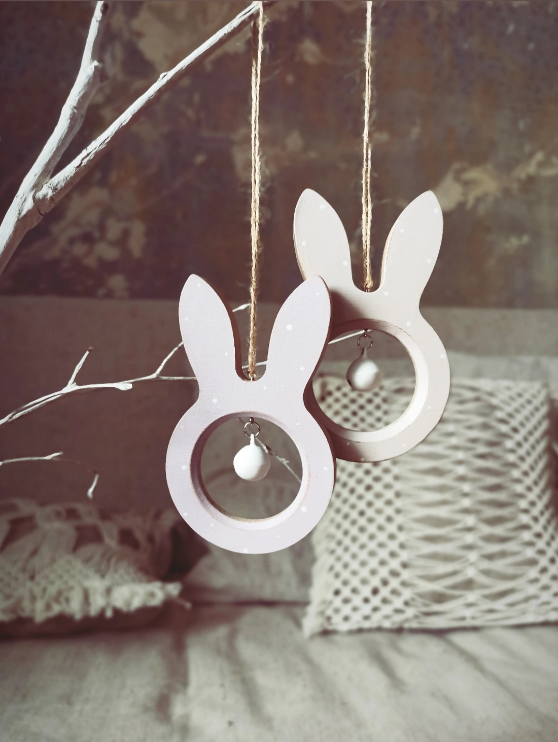 Весенний подвесной декор "Ушки" - фотография товара