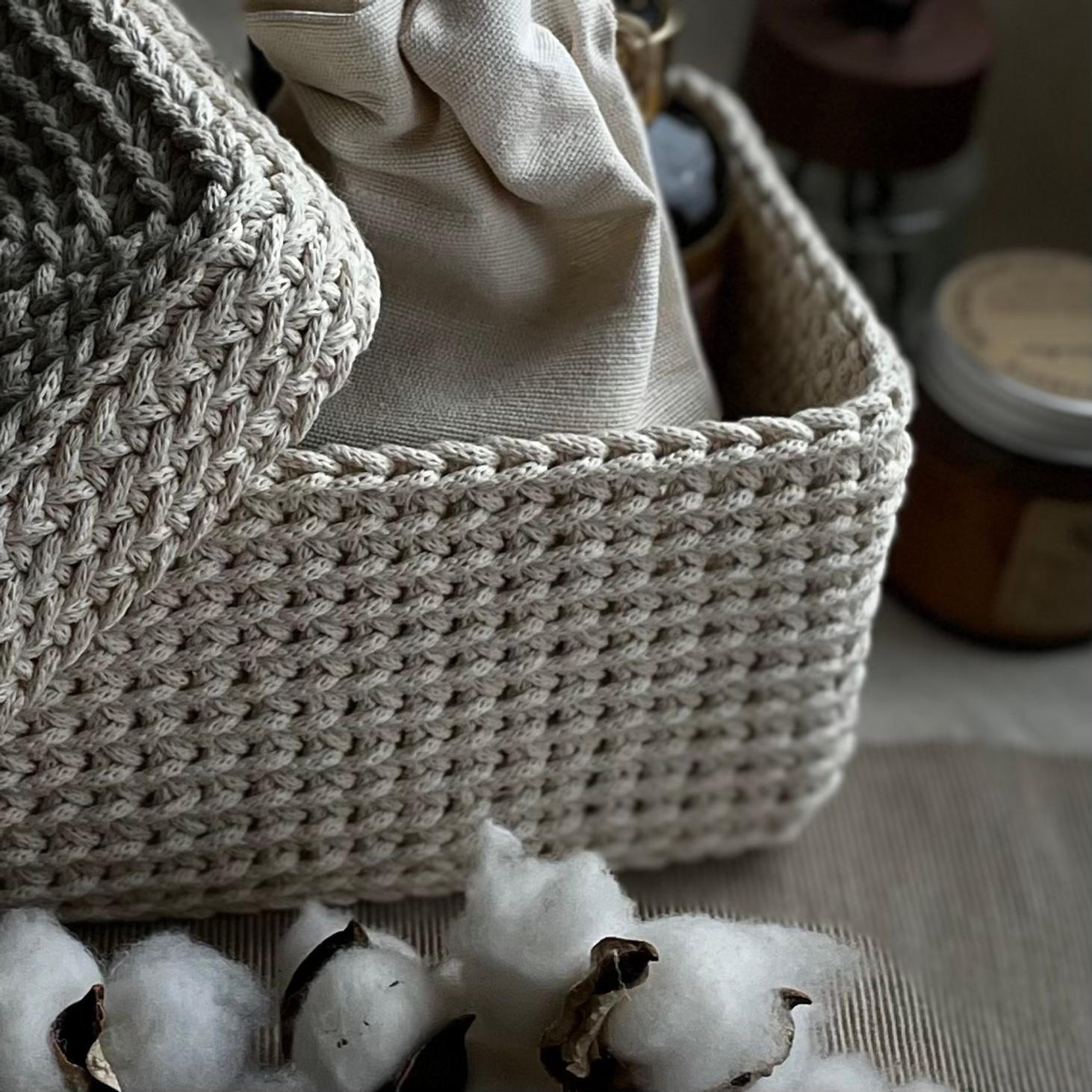 Корзинка для хранения с крышкой - фотография товара