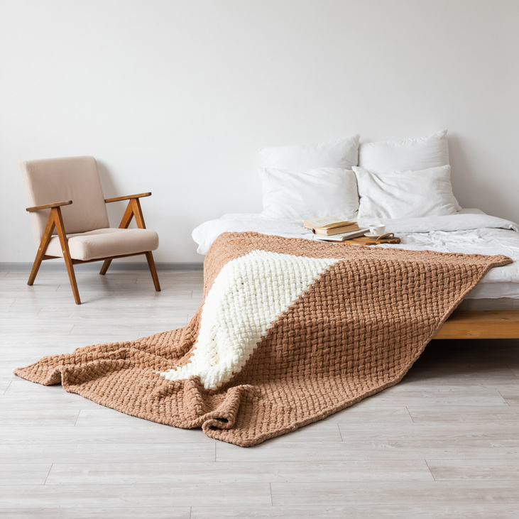 Вязаный плед "Пустынный оазис"