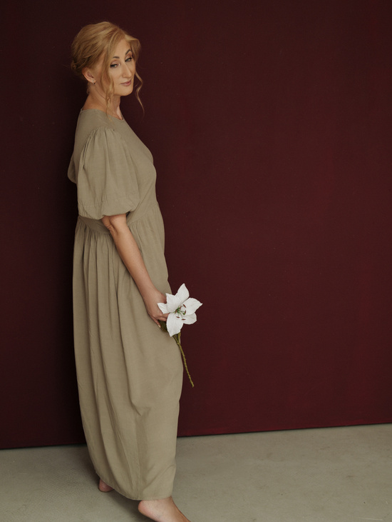 Брошь-цветок "Лилия на стебле"