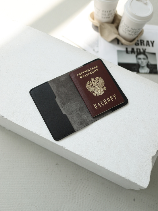 Обложка для паспорта theWayJournal Черный