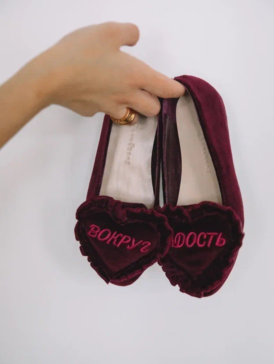 Слиперы из премиального бархата - фотография товара