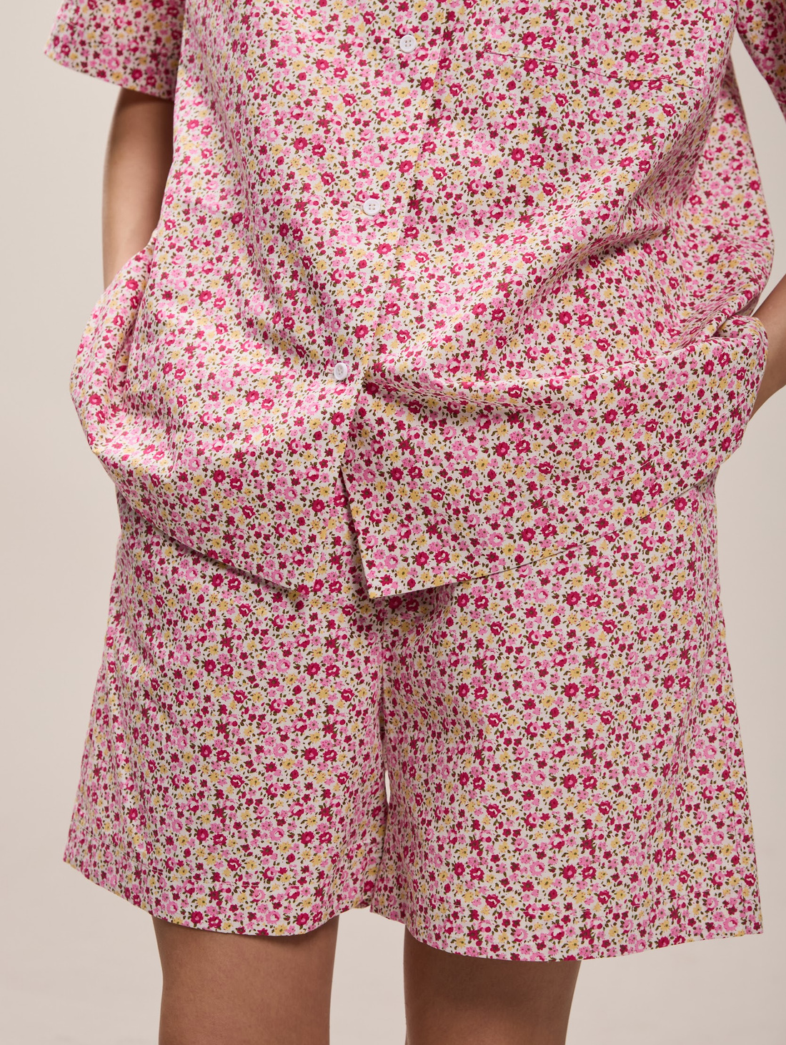 Пижамные базовые шорты «Малиновое поле» - фотография товара