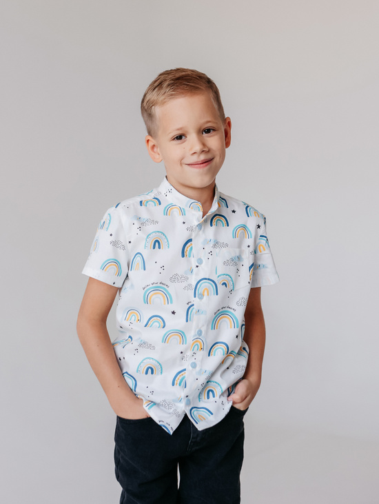 Рубашка для мальчика "Радуга"