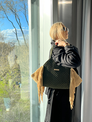 Плетеная макраме сумка “AUSTIN BAG” хаки
