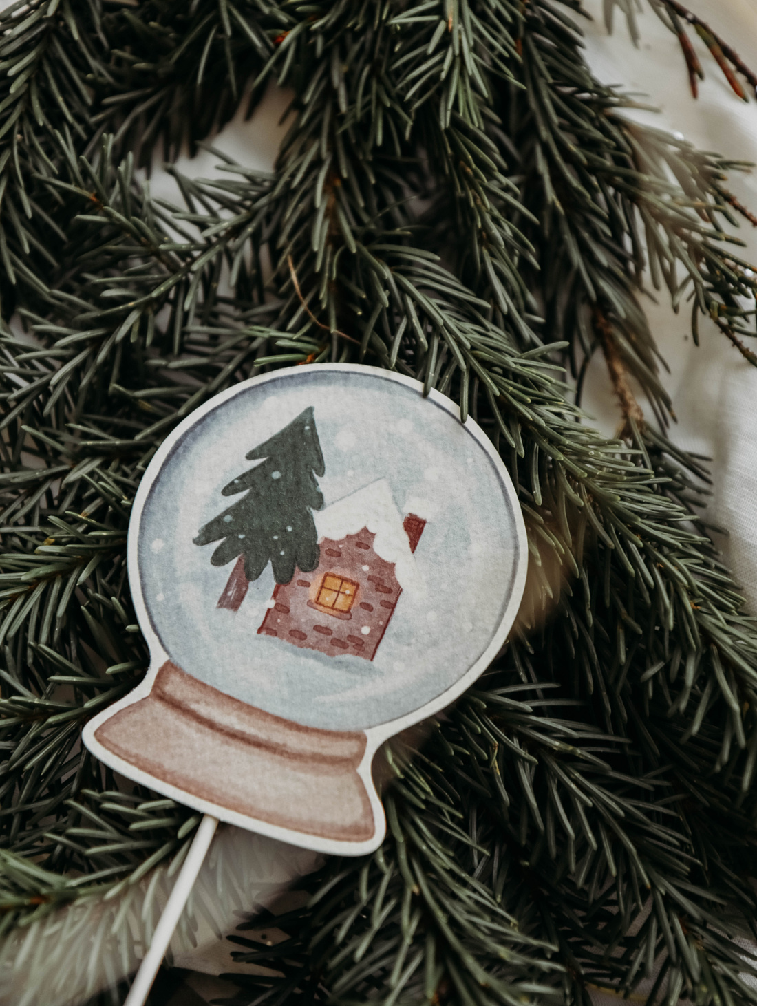 Бумажный топпер «Новогодняя коллекция» Шар - фотография товара