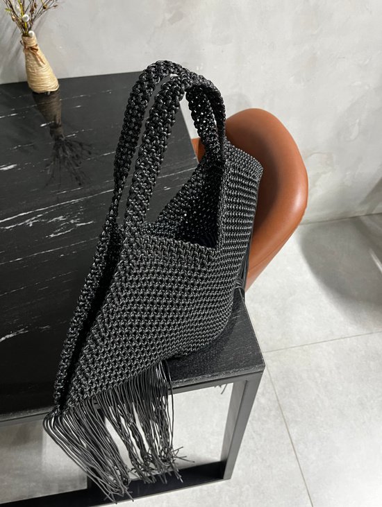 Плетеная макраме сумка с бахромой  “OSLO BAG”