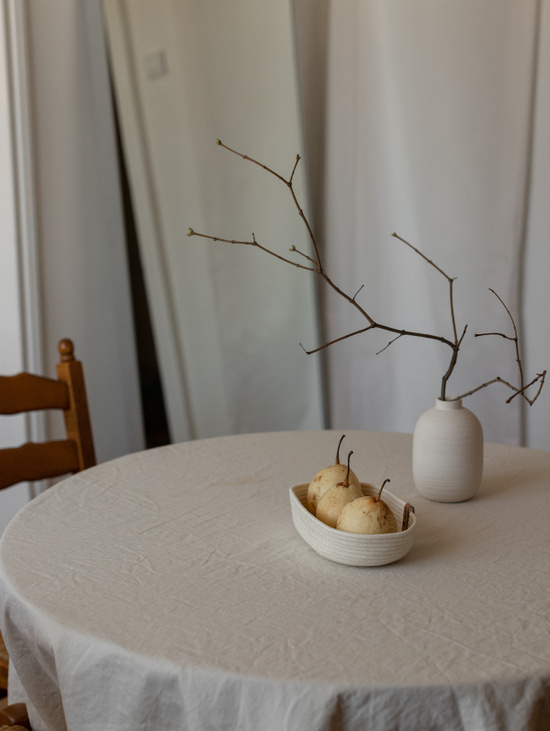 Корзина овальная из хлопкового шнура