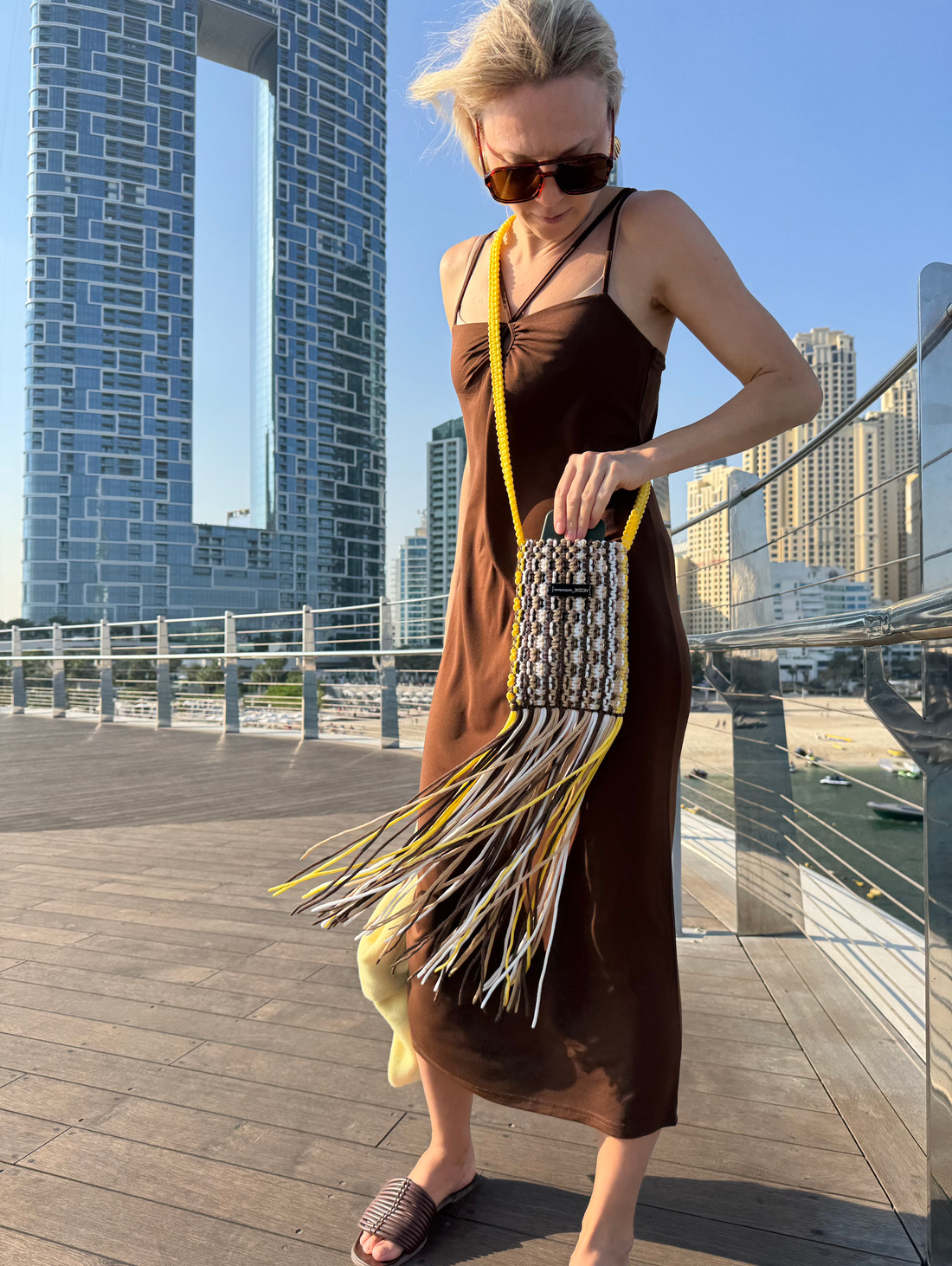 Сумка макраме с бахромой “MALE BAG” - фотография товара