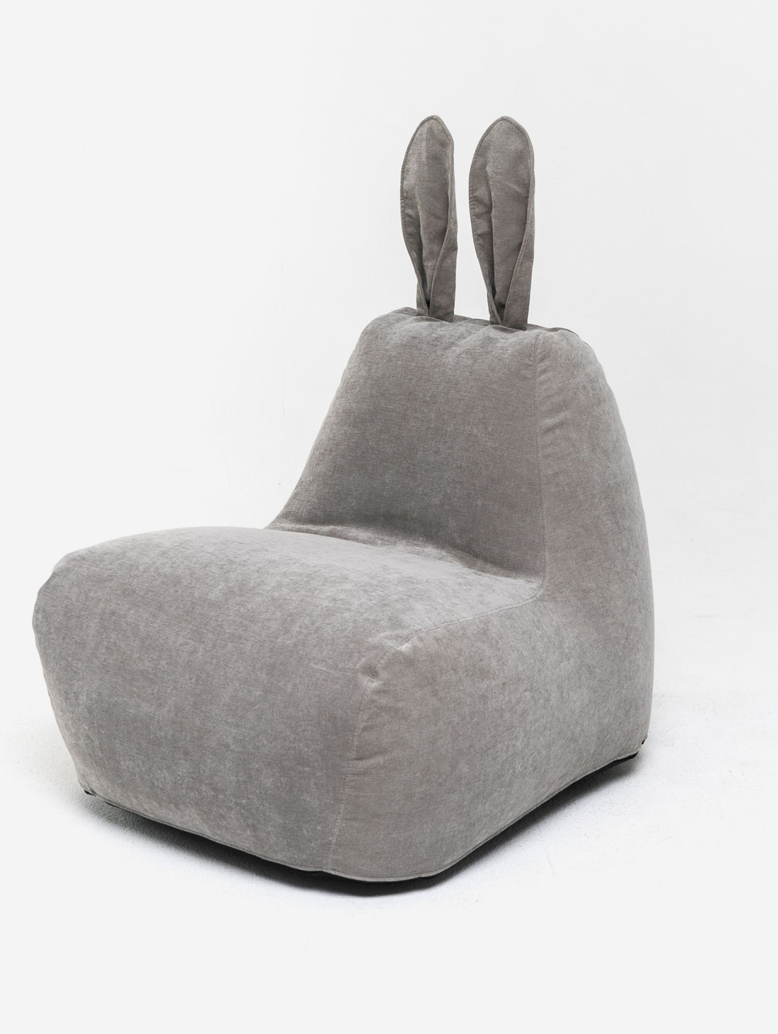 Пуф "Заяц" Big в велюре, цвет серый - фотография товара