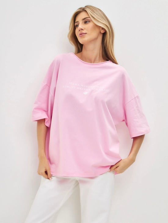 Футболка в цвете сакура "мамаааама
