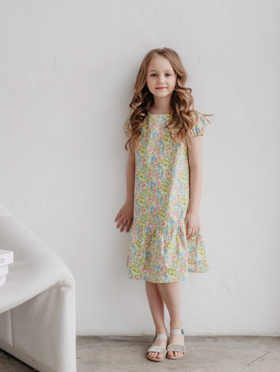 Платье для девочки "Цветочная поляна" - фотография товара