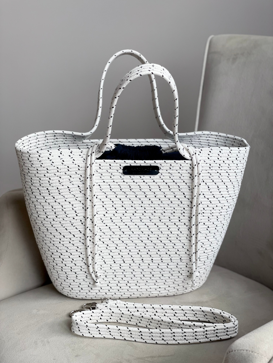 Сумка из шнура, ручная работа - фотография товара