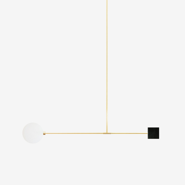 Потолочный светильник Linea quad латунь