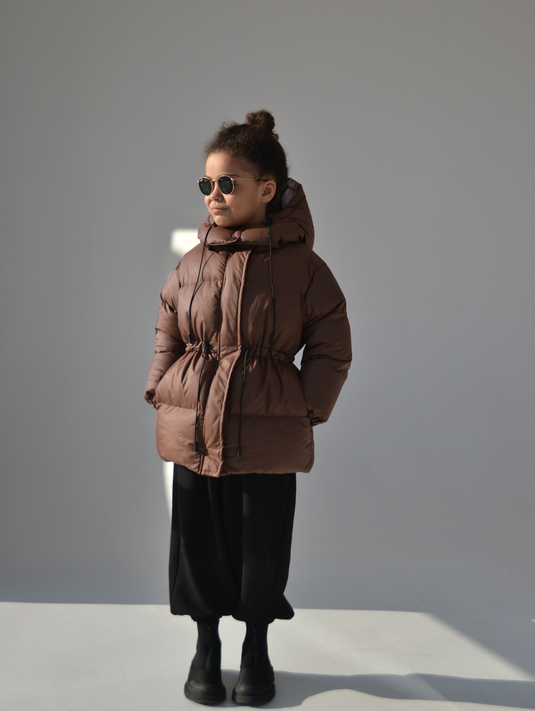 Демисезонная куртка "Фифи" шоколад - фотография товара