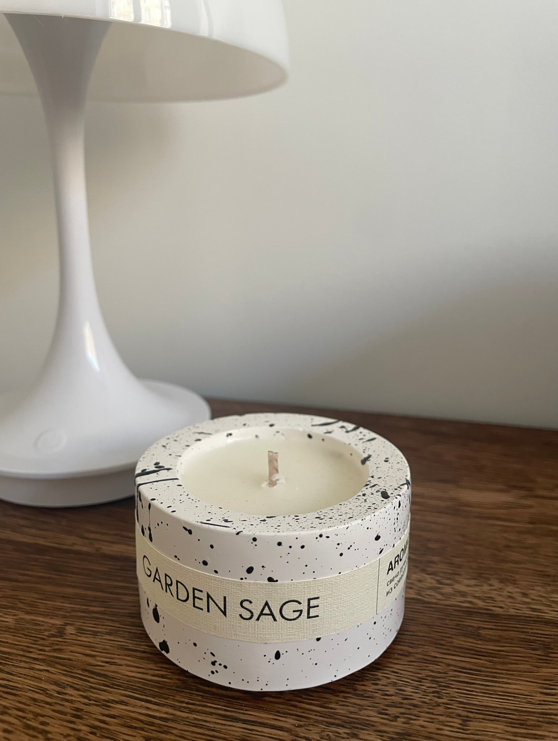 Свеча-шайба «GARDEN SAGE» брызги - фотография товара
