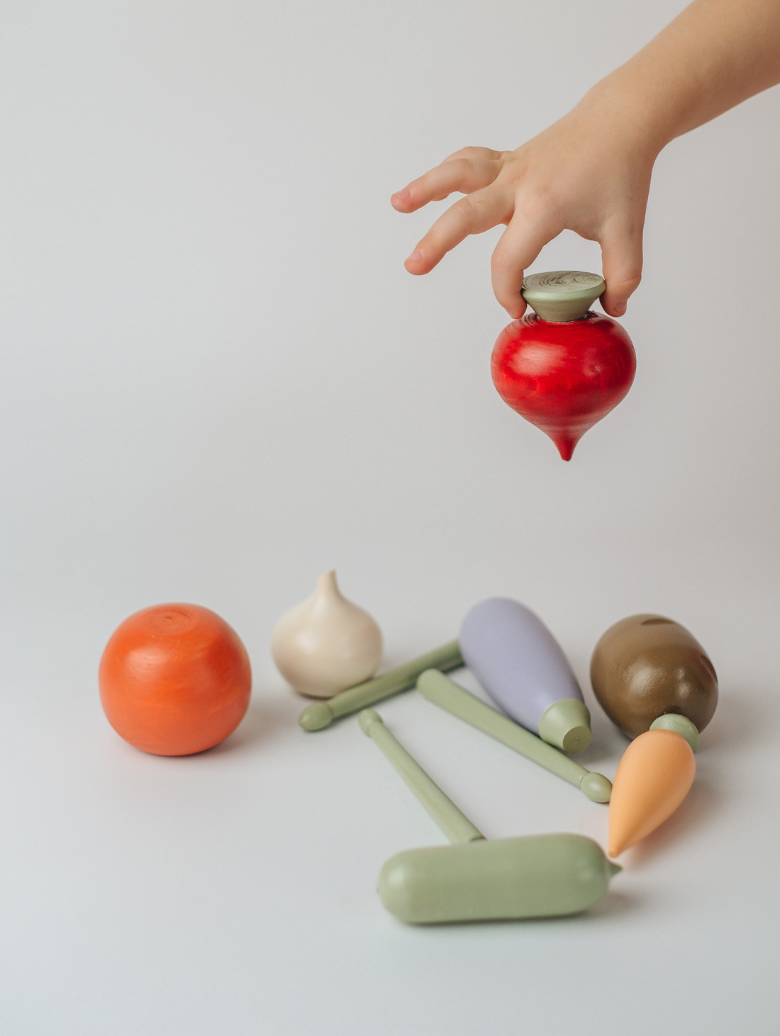 Набор деревянных игрушек "Овощи" - фотография товара