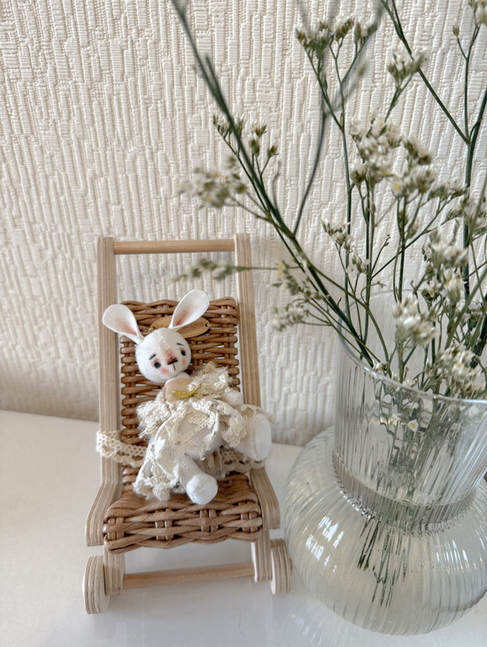 Игрушка "Зайка-Ангел" миниатюра  12 см