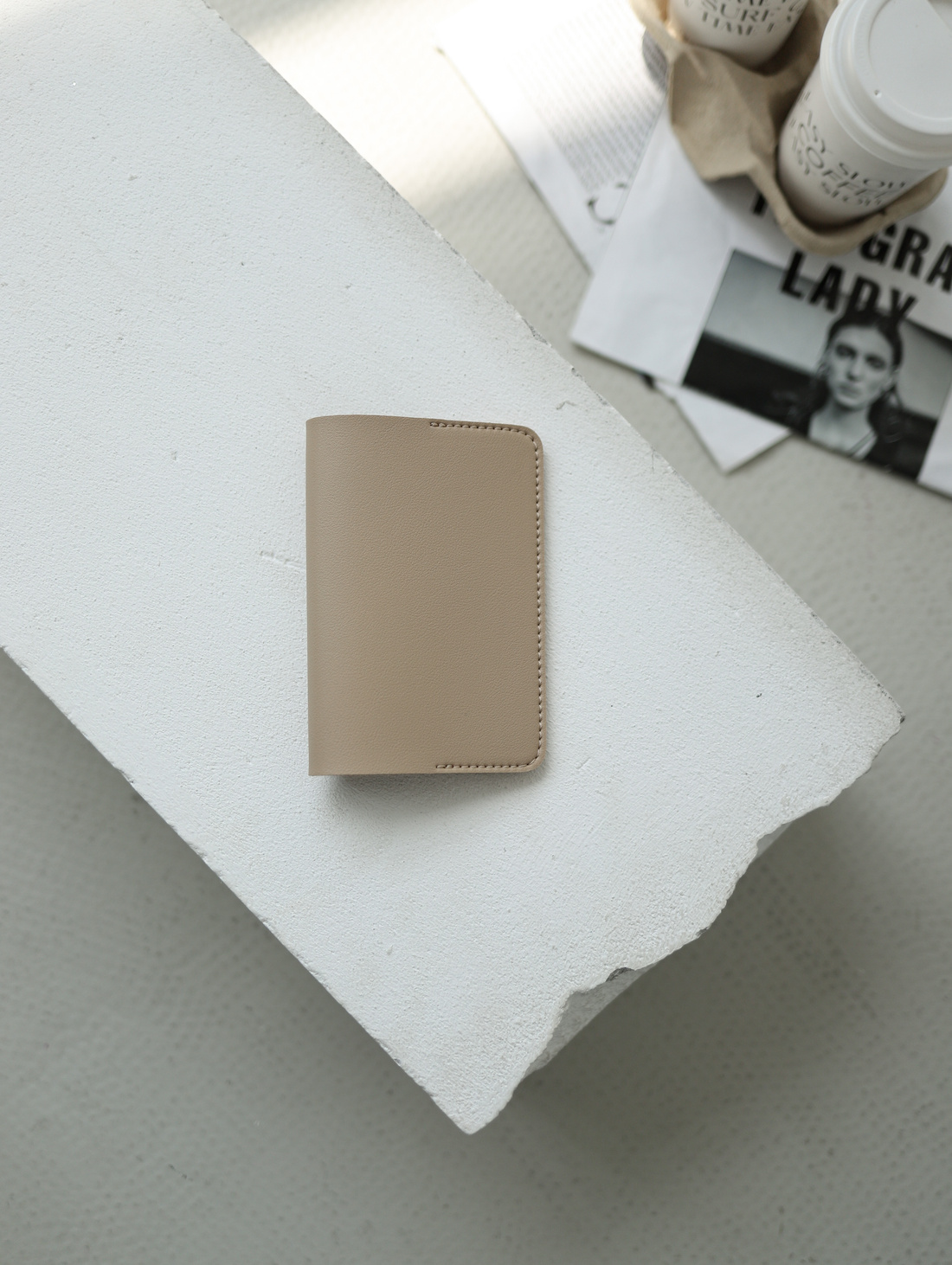 Обложка для паспорта theWayJournal Кремовый - фотография товара