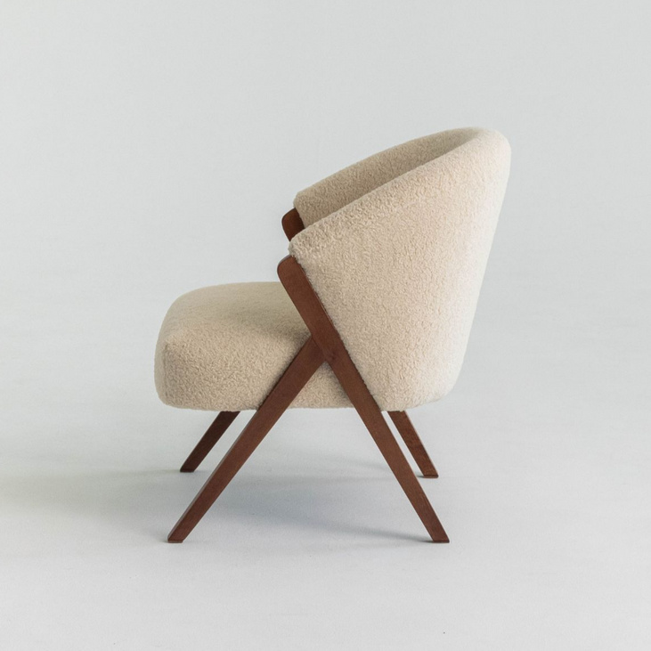 Детское кресло букле Zara kids бежевое