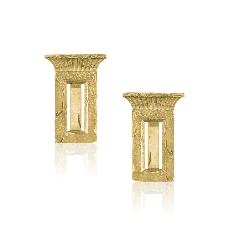 Парные позолоченные серьги из серебра PERSEPOLIS GOLD