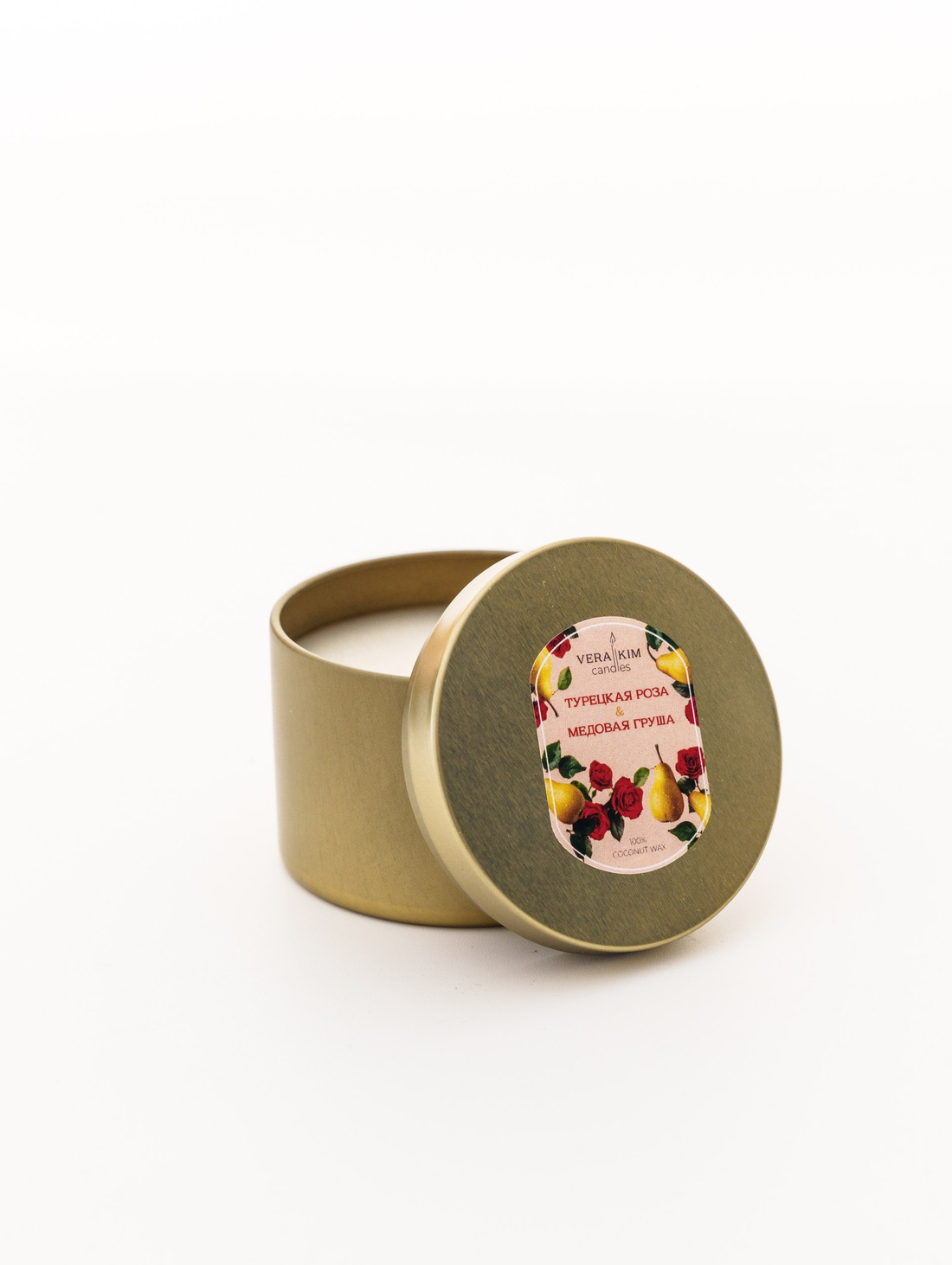 Ароматическая свеча "Турецкая роза&Медовая груша" travel - фотография товара