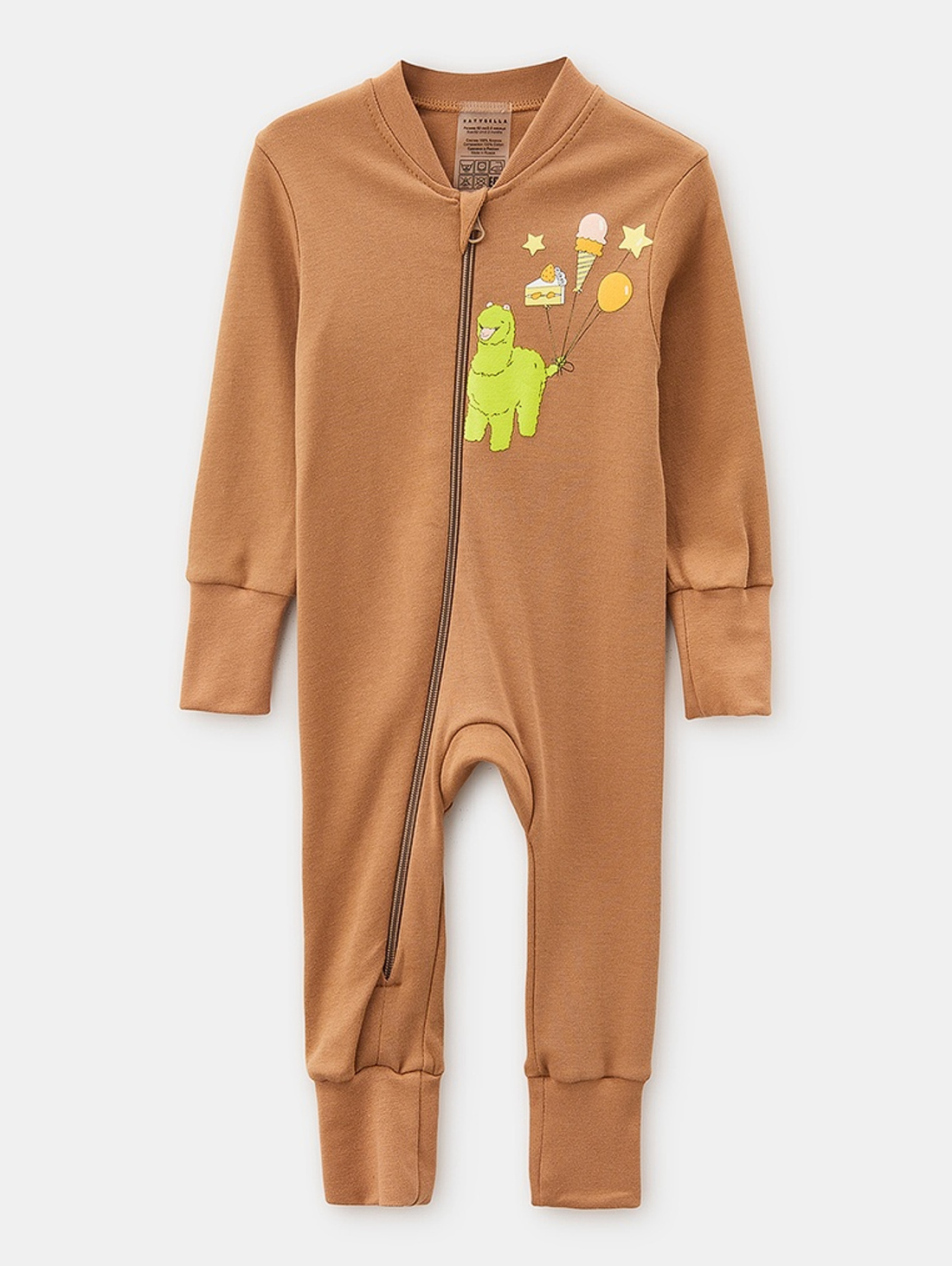 Комбинезон для малыша коричневый - фотография товара