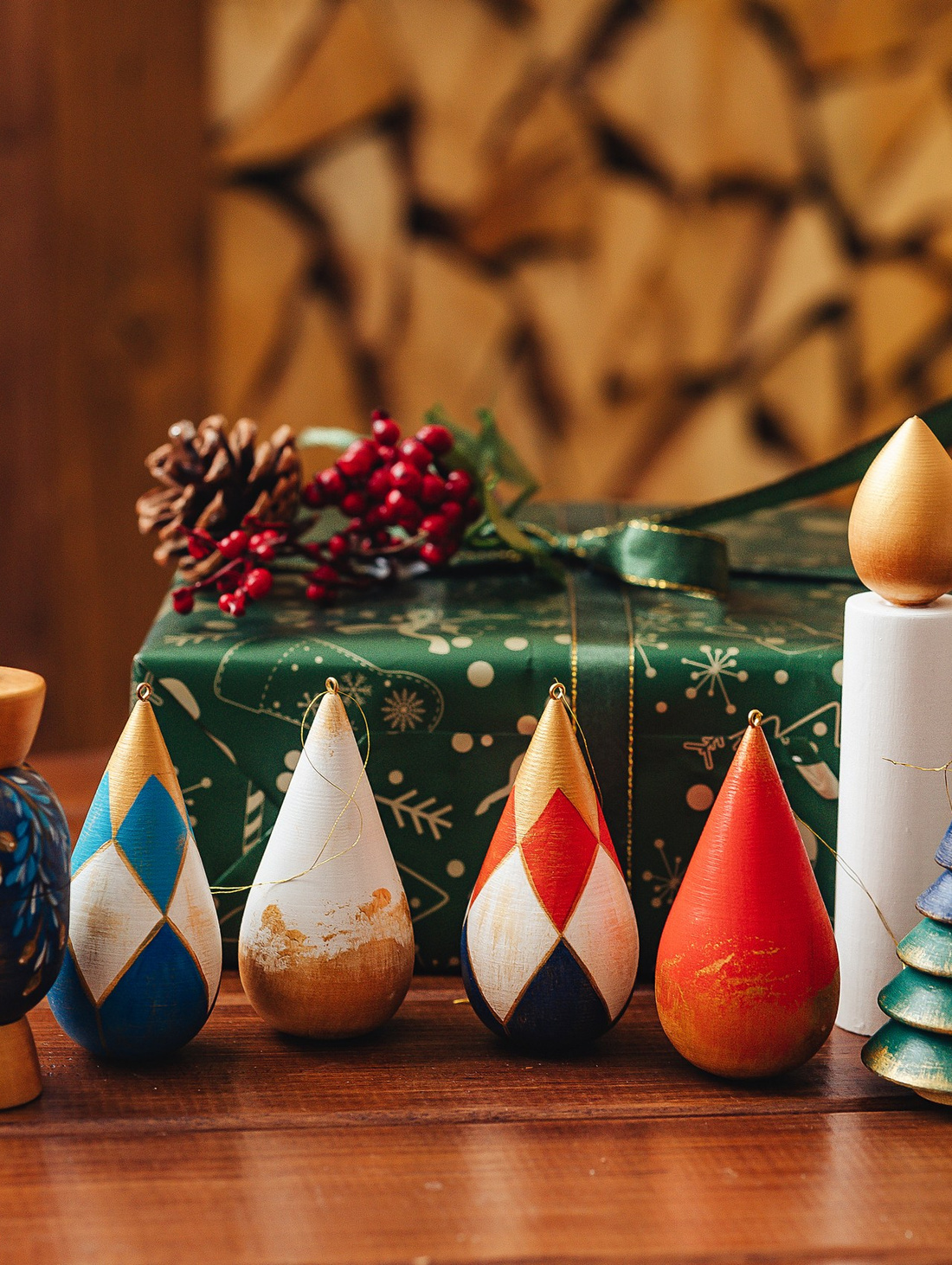 Набор ёлочных игрушек "Конус" - фотография товара